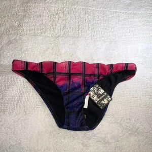 NWT Hurley Women’s summer bikini swim bottoms retro large styleH7872
